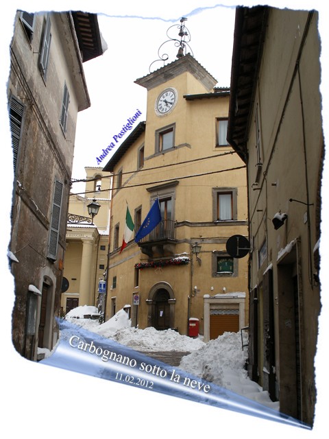 Conocchia carbognano innevata.